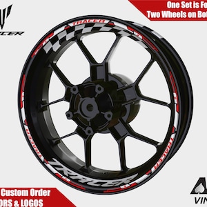 Naklejki na felgi Yamaha Tracer MT-09 Naklejki na felgi YZF R7 Zestaw taśm na felgi MT 09 MT03 07 03 10 Czerwony Biały Niebieski Żółty Laminowany