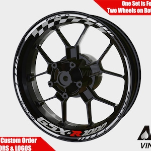 Suzuki GSXR-1000 Wheel Decals Rim Stickers GSX-R Rim Tape Set Reflective 750 1000 GSXR Autoaufkleber Fluorescent Adesivi Graphics