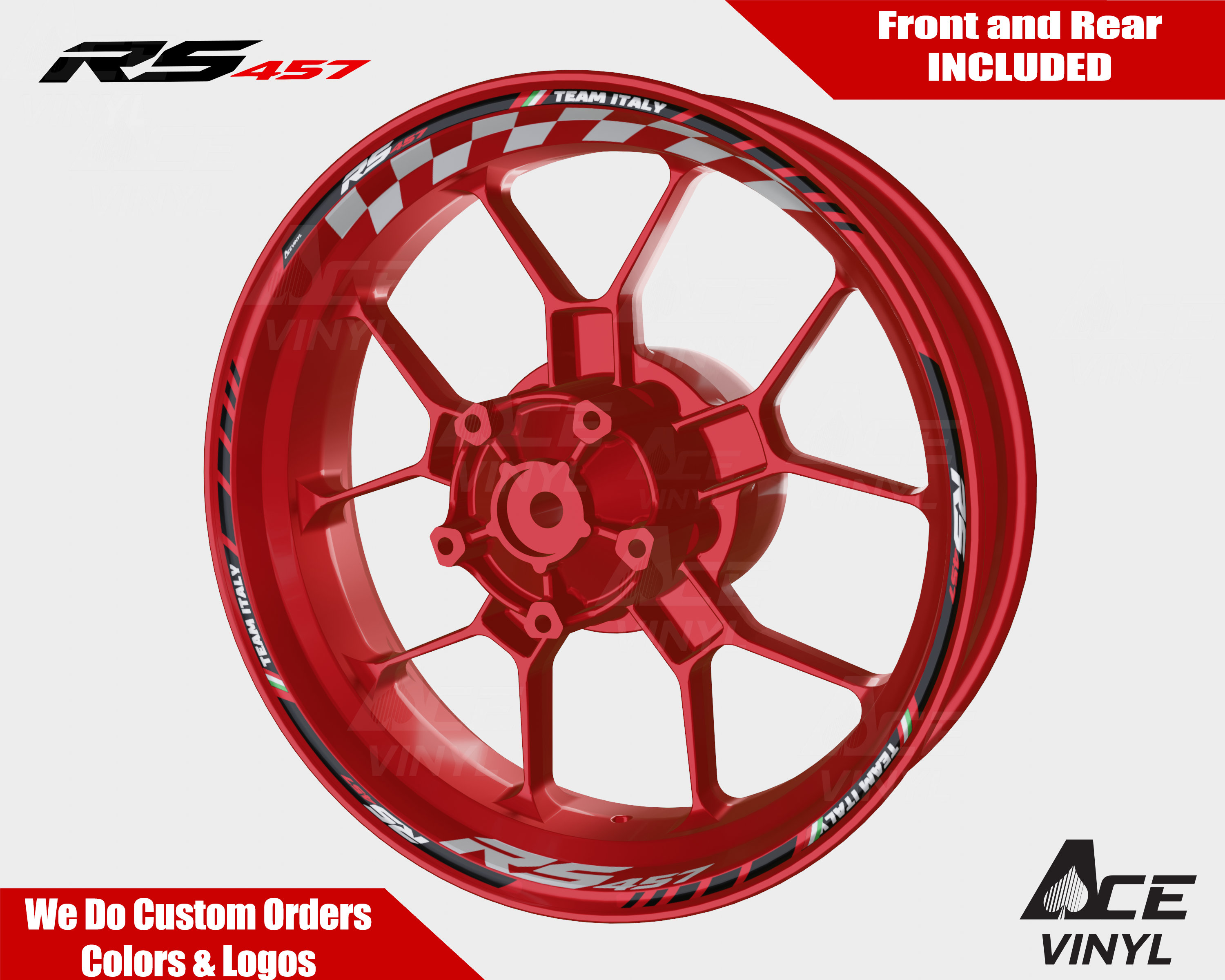 Aprilia RS 457 Wheel Stickers Rim Tape Stripes Decals Graphics