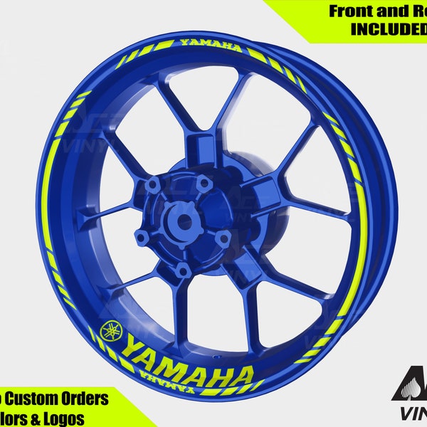 Yamaha Wheel Decals Rim Stickers YZF R7 Rim Tape Set R1 R6 R3 YZF600R MT 03 07 09 10 Reflective autoaufkleber Neon Yellow Fluorescent Hi Fis