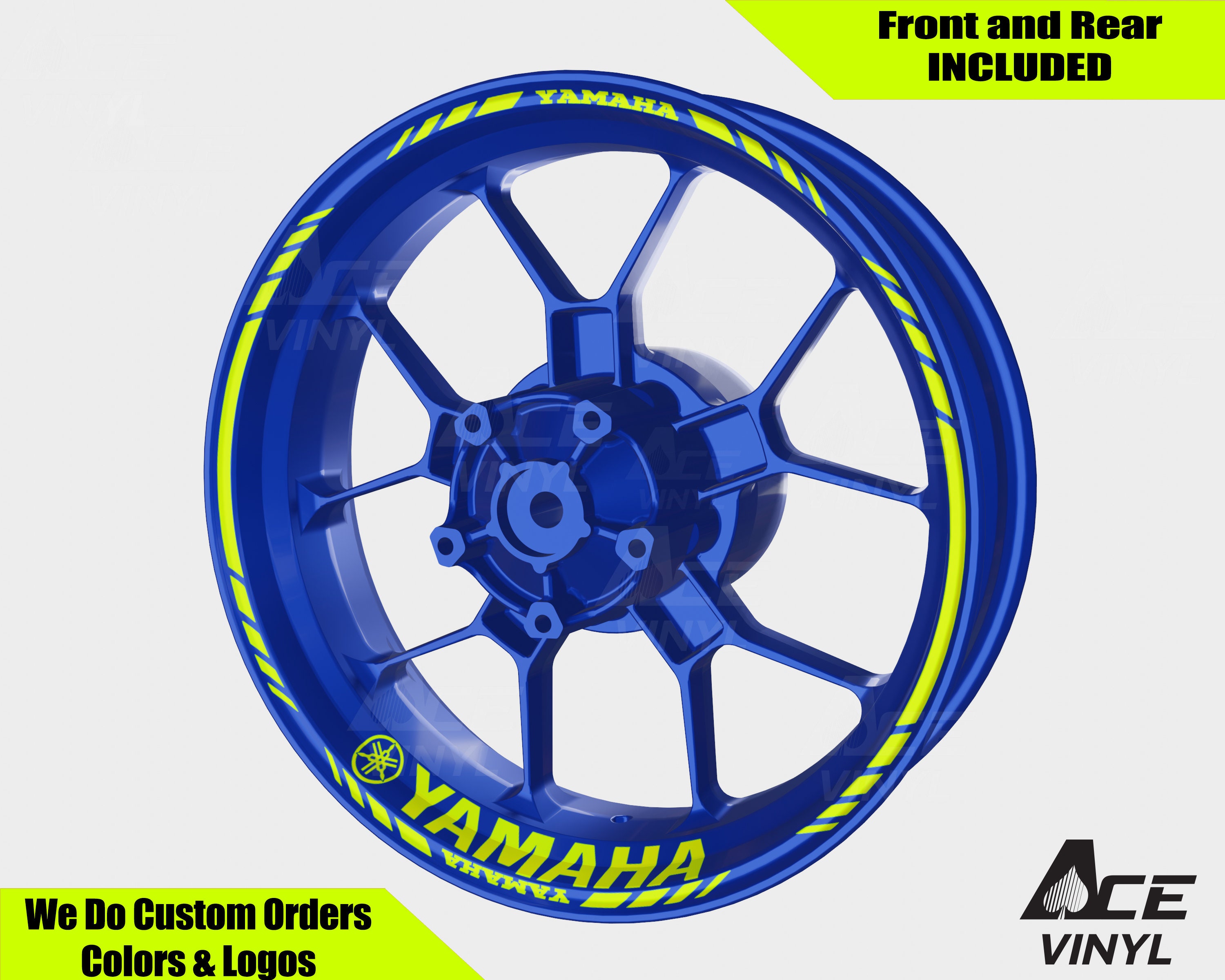 Wheel Decals Yamaha YZF R1 R3 R6 Motorcycle Rim Stickers