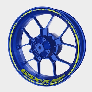 Suzuki GSXR-600 Wheel Decals Rim Stickers GSX-R Rim Tape Set Reflective 750 600 GSX-R Autoaufkleber Fluorescent Adesivi Graphics gsxr Neon