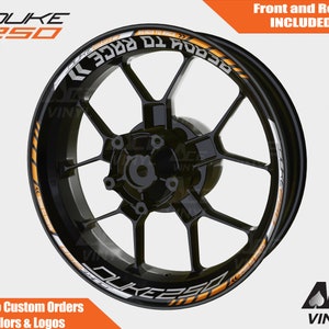 KTM 250 Duke Wheel Decals Rim Stickers Tape Set Reflective Autoaufkleber Pegatinas Adesivi Reflective Ready to Race