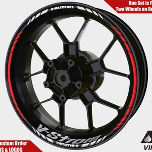 Suzuki Vstrom Wheel Decals Rim Stickers Rim Tape Set Reflective V-Strom GSF GSXF GSX B-King 1300 Katana Autoaufkleber Adesivi Graphics