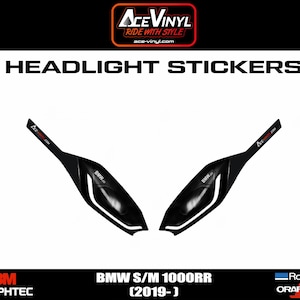 BMW S1000RR koplampstickers set M1KRR stickervelgen set M M1000RR Motorrad - wit, rood en blauw gekleurde gelamineerde wielstrepen
