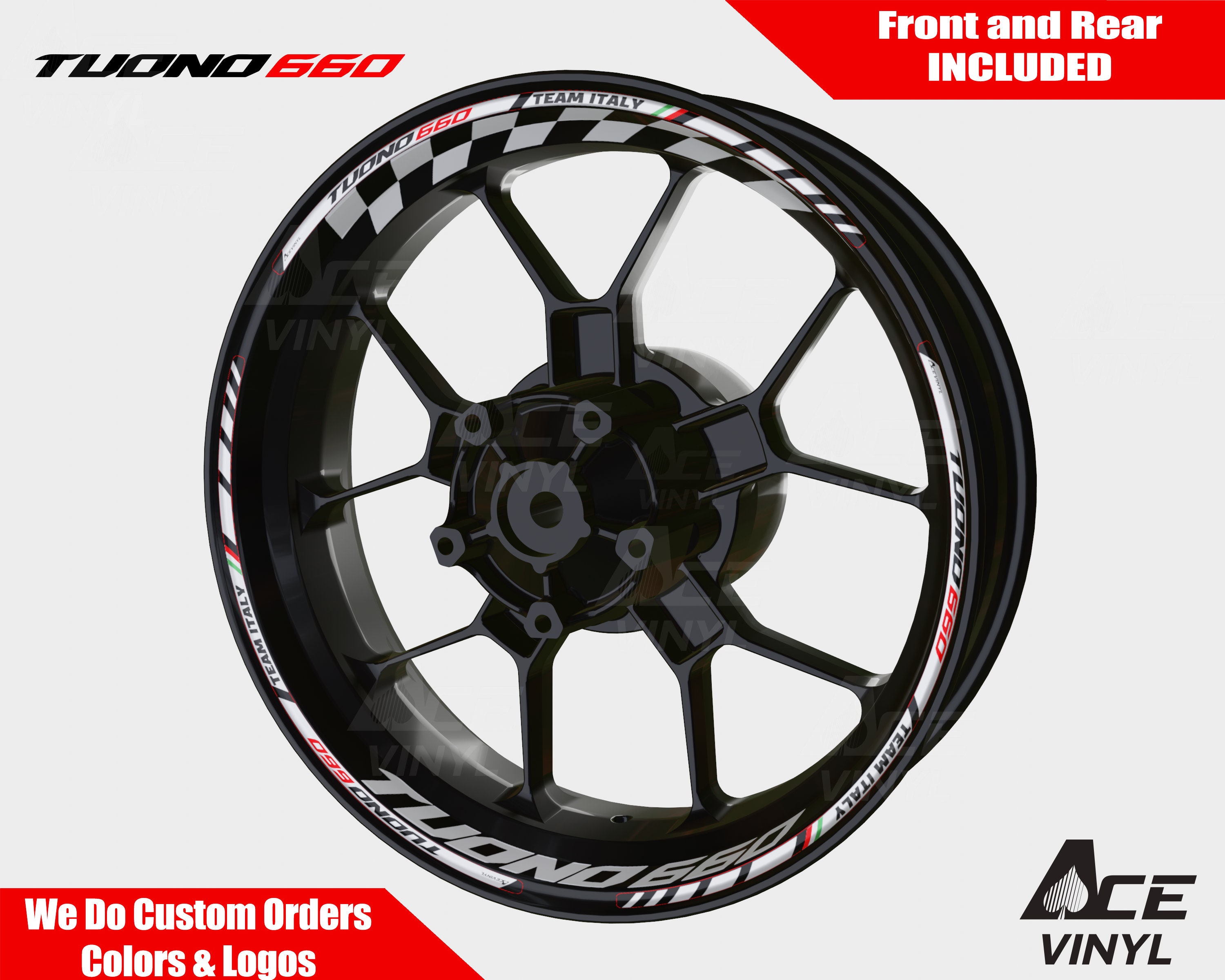 Aprilia Tuono 660 Wheel Stickers Rim Tape Stripes Decals