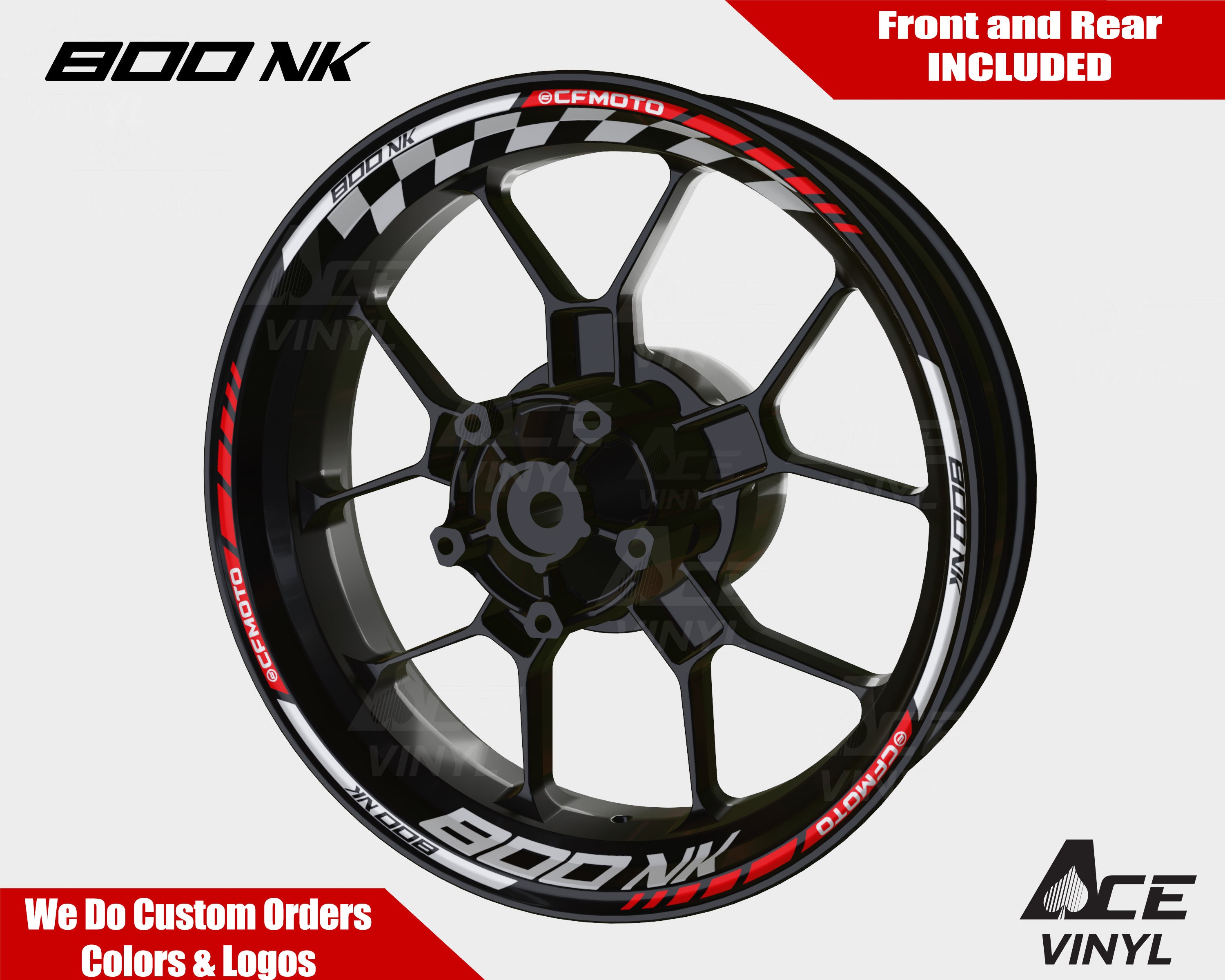 Autocollant Latéral Réservoir Carburant CFMOTO CF800NK 2023 - Protection Rouge