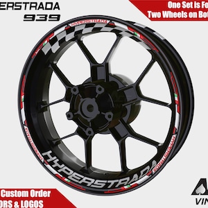 DUCATI Hyperstrada Wheel Decals Rim Stickers Corse 1260 Multistrada Hypermotard autoaufkleber