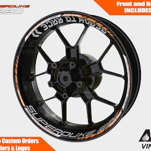 KTM SuperDuke 1290 Wheel Decals Rim Stickers Tape Set Reflective Autoaufkleber Pegatinas Adesivi Reflective Super Duke 1290
