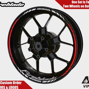 Honda CBR Fireblade-stickers Racing velgstickers CBR1100xx 1000RR velglintset reflecterende auto-afwerking Fireblade