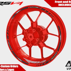 Aprilia RSV4 Wheel Stickers  Rim Tape Stripes Decals Graphics liserets Felgenaufkleber Autocollants de jante Rim Stickers RSV Mille Racing