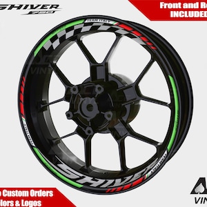 Aprilia Shiver 750 Wheel Stickers Rim Tape Stripes Decals Graphics Felgenaufkleber Autocollants de jante Rim Stickers Racing
