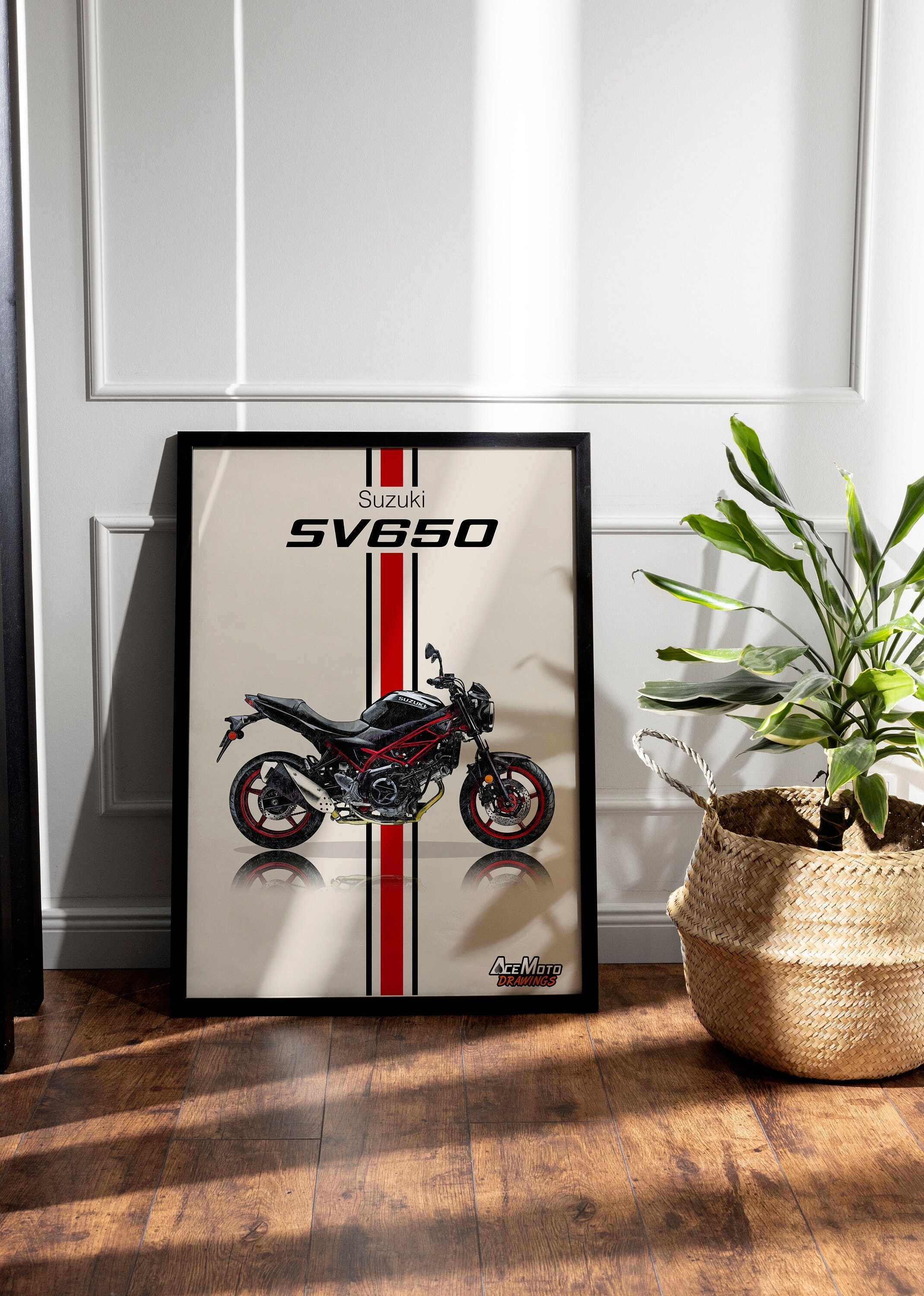 スズキ SV650 | バイクポスター、バイク壁アート装飾 - 恋人への贈り物