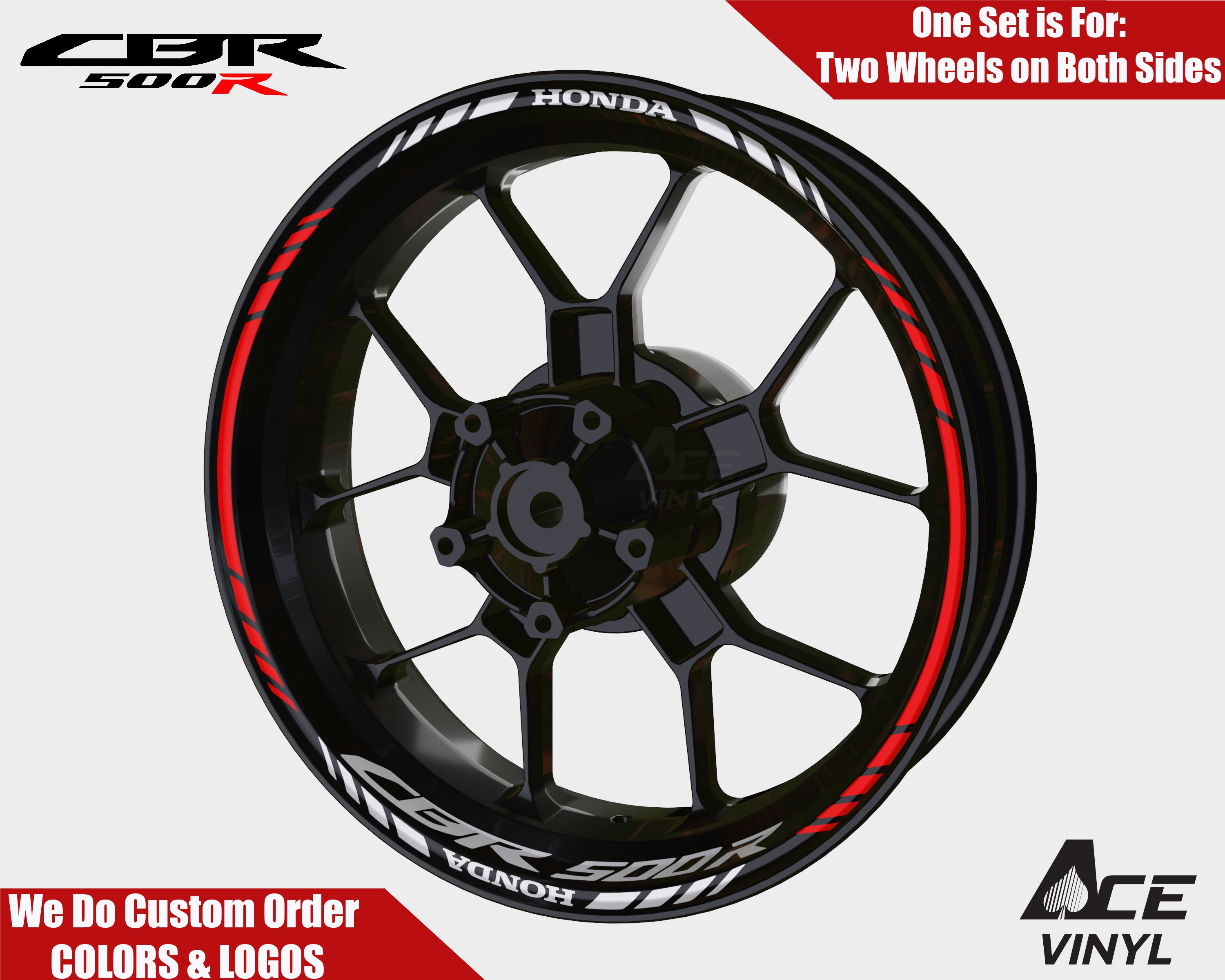 CBR500R Wheel Stickers - 