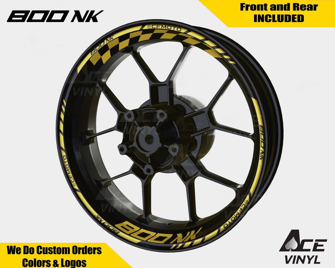 CF Moto 800NK Wheel Decals Rim Stickers 800 NK Rim Tape Set Reflective ...