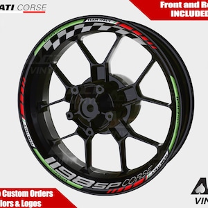 DUCATI Corse 1198SP Wheel Decals Rim Stickers autoaufkleber Rim Tape Set Reflective 1198 SP