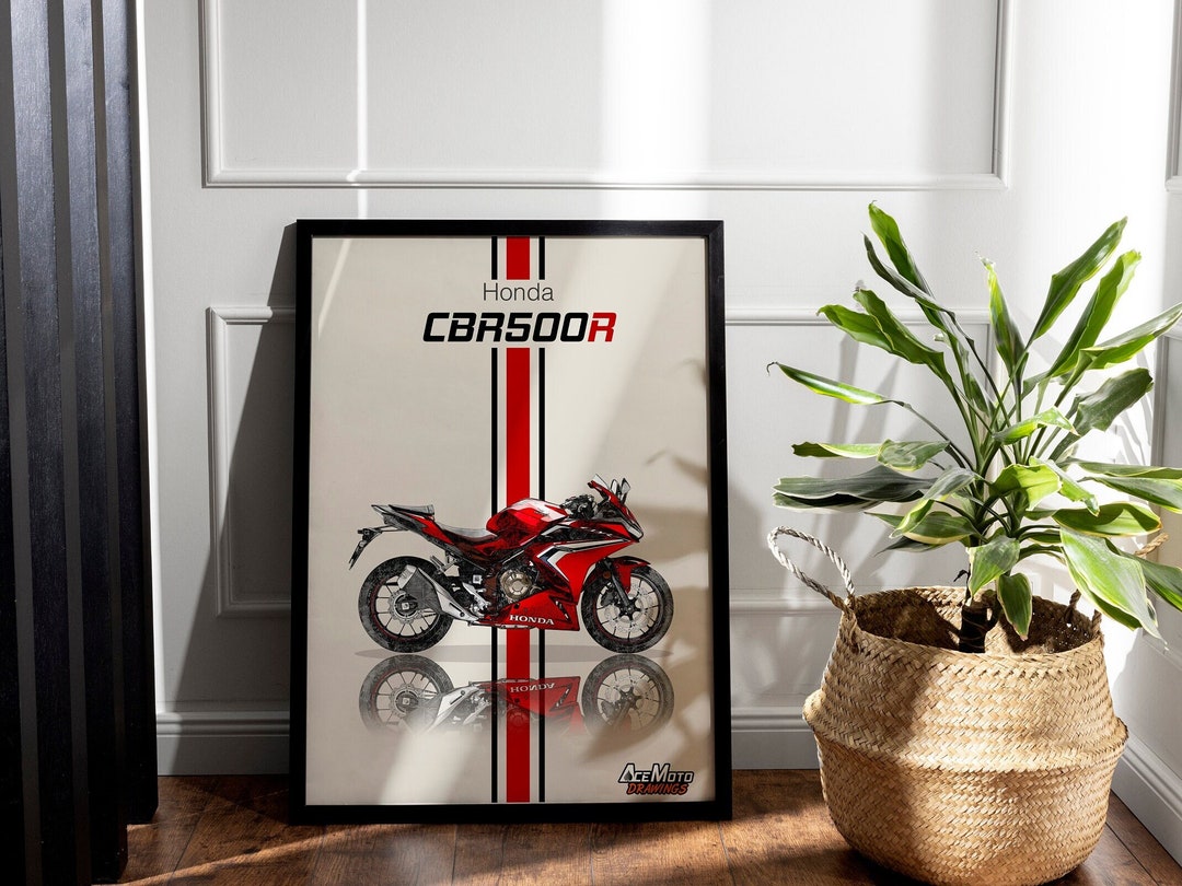 Tableau Toile Honda CBR1000RR SP2 Abstrait - Art Moto, Prêt à Accrocher, Plusieurs Pièces