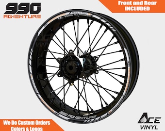 KTM 990 Adventure Wheel Calcomanías Pegatinas de Llanta Conjunto de Cintas Reflectantes Autoaufkleber Pegatinas Adesivi Reflectantes Ready to Race