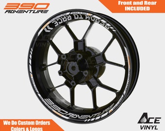 KTM 390 Adventure Wheel Decals Rim Stickers Tape Set Reflective Autoaufkleber Pegatinas Adesivi Reflective Ready to Race