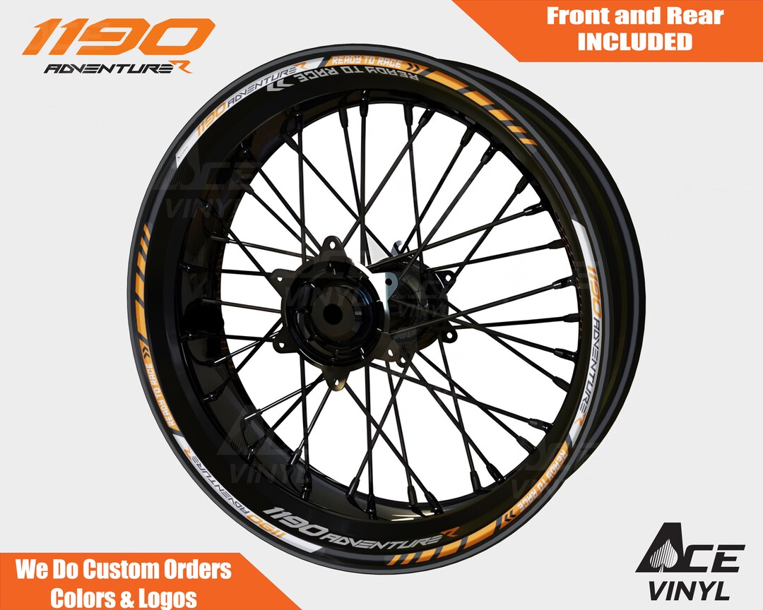 KTM 1190 Adventure R Wheel Decals Rim Stickers Tape Set Reflective ...