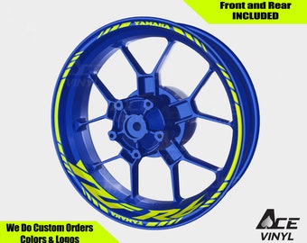 Yamaha YZF-R6 Wheel Decals Rim Stickers YZF R7 Rim Tape Set R1 R6 R3 YZF600R Reflective autoaufkleber Neon Yellow Fluorescent Hi Fis