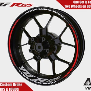 ヤマハ YZF-R125ホイールデカールリムステッカー YZF R7 リムテープセット R1 R6 R3 R125 125 YZF600R 反射自動車用ブレーキレバー