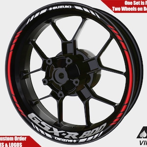 Suzuki GSXR-600 Wheel Decals Rim Stickers GSX-R  Rim Tape Set Reflective 750 1000 GSXF autoaufkleber Felgenaufkleber Adesivi