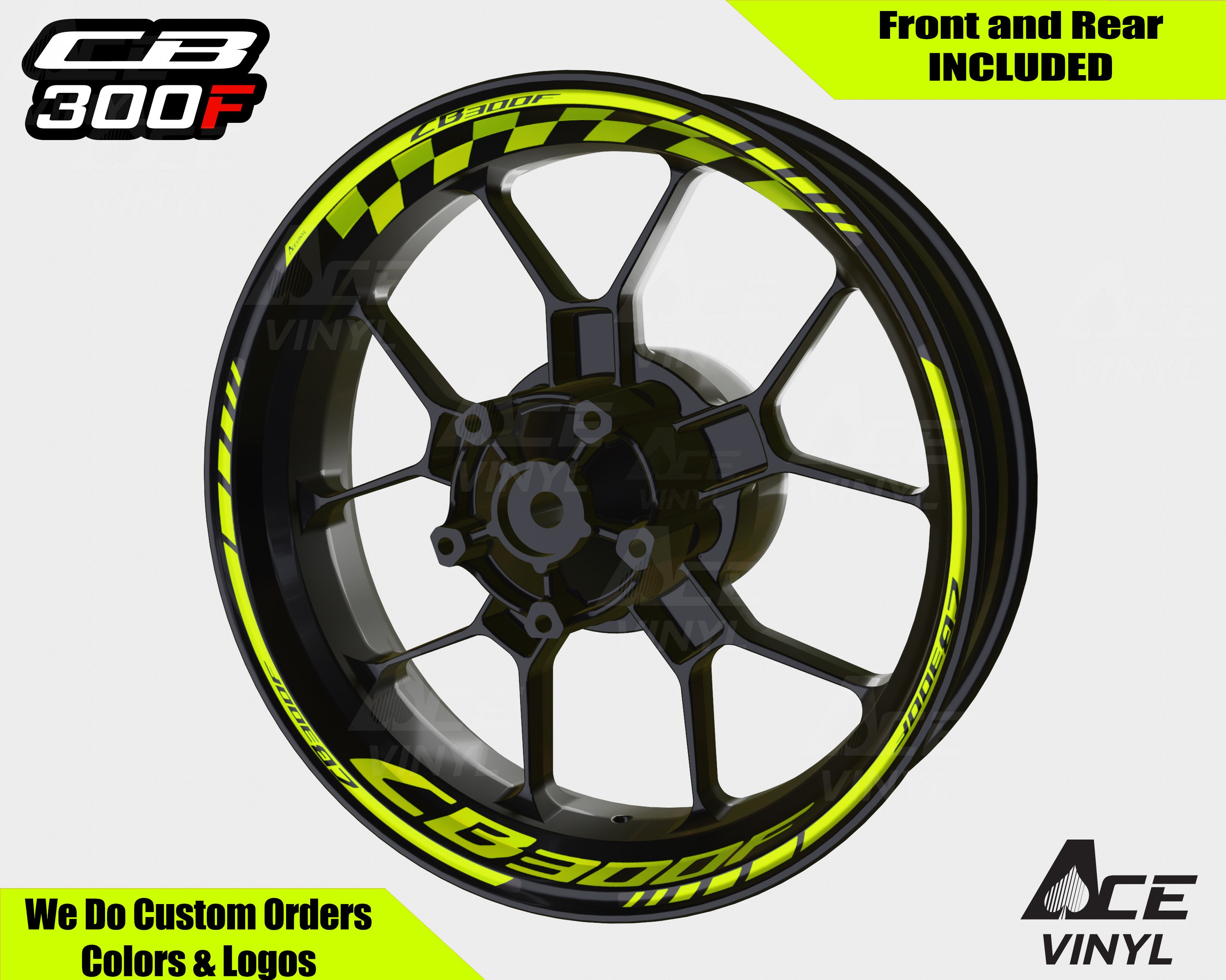 Honda CB300F Wheel Decals Rim Stickers CB 300R 300 125F CBR