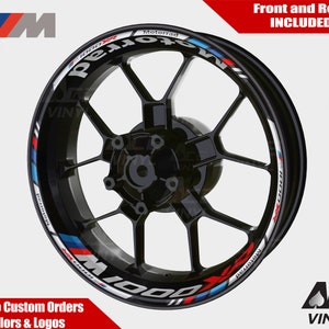 BMW M1000XR - Conjunto de decalques S1KRR Conjunto de adesivos para aros M 1000XR autoaufkleber Motorrad Listras de rodas laminadas brancas