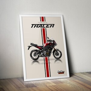 Yamaha Tracer 900 MT09 2016 | Motorcycle Poster, Bike Wall Art Decor - Gift for Yamaha Rider- Drawing