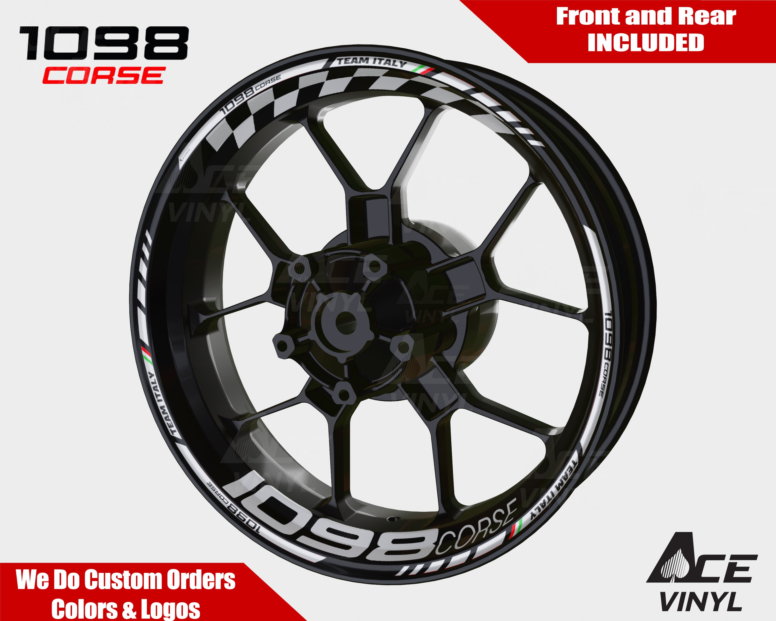 1098 Sticker Ducati 1098 Corse Wheel Decals Rim Stickers Panigale Corse 848 Evo 899 ...
