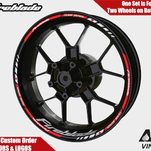 Honda Fireblade Wheel Decals Rim Stickers CBR954RR Rim Tape Set 929RR 954RR 919RR Fireblade 1000RR Team Japan autoaufkleber
