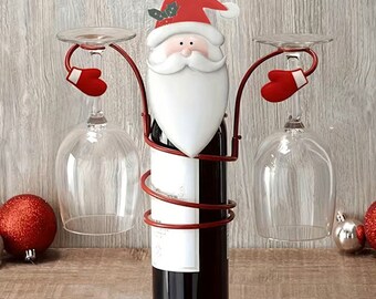 1pc Wine Glass Holder, Snowman,Wine Glass Rack, Holiday, Christmas, Room Decoration, Kitchen Decoration, Dining Table Decoration. Gifting