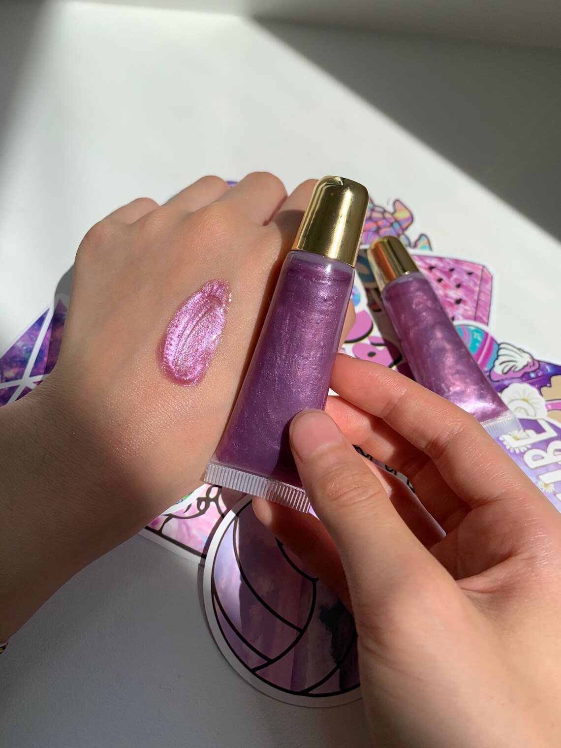 Purple Tint Lip Gloss Tinted Lip Gloss Unscented Lip Gloss Etsy