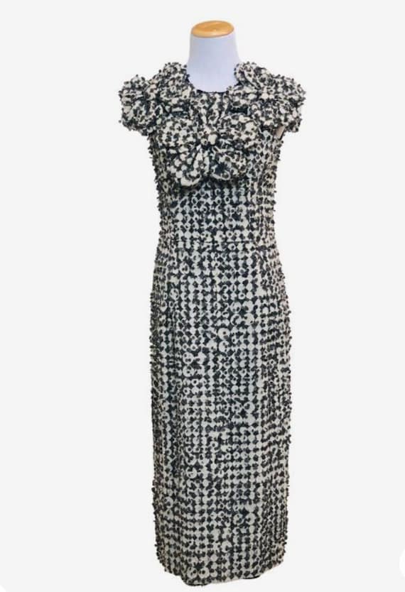 Vintage 90s Marc Jacobs Wool Tweed Dress With Flow