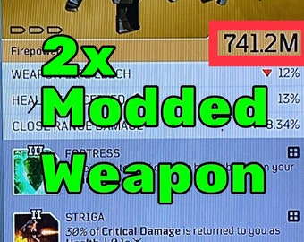 Outriders 2x Modded Weapon - Gun Damage PS4/PS5/Xbox