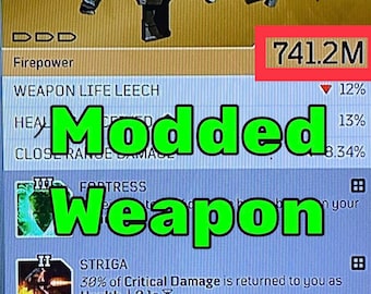 Outriders Modded Weapon - Gun Damage PS4/PS5/Xbox