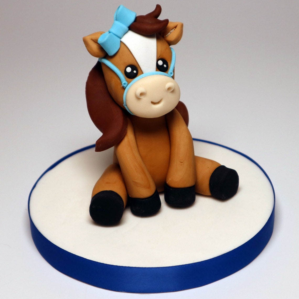 Horse figure cake topper fondant or cold porcelain baby Etsy