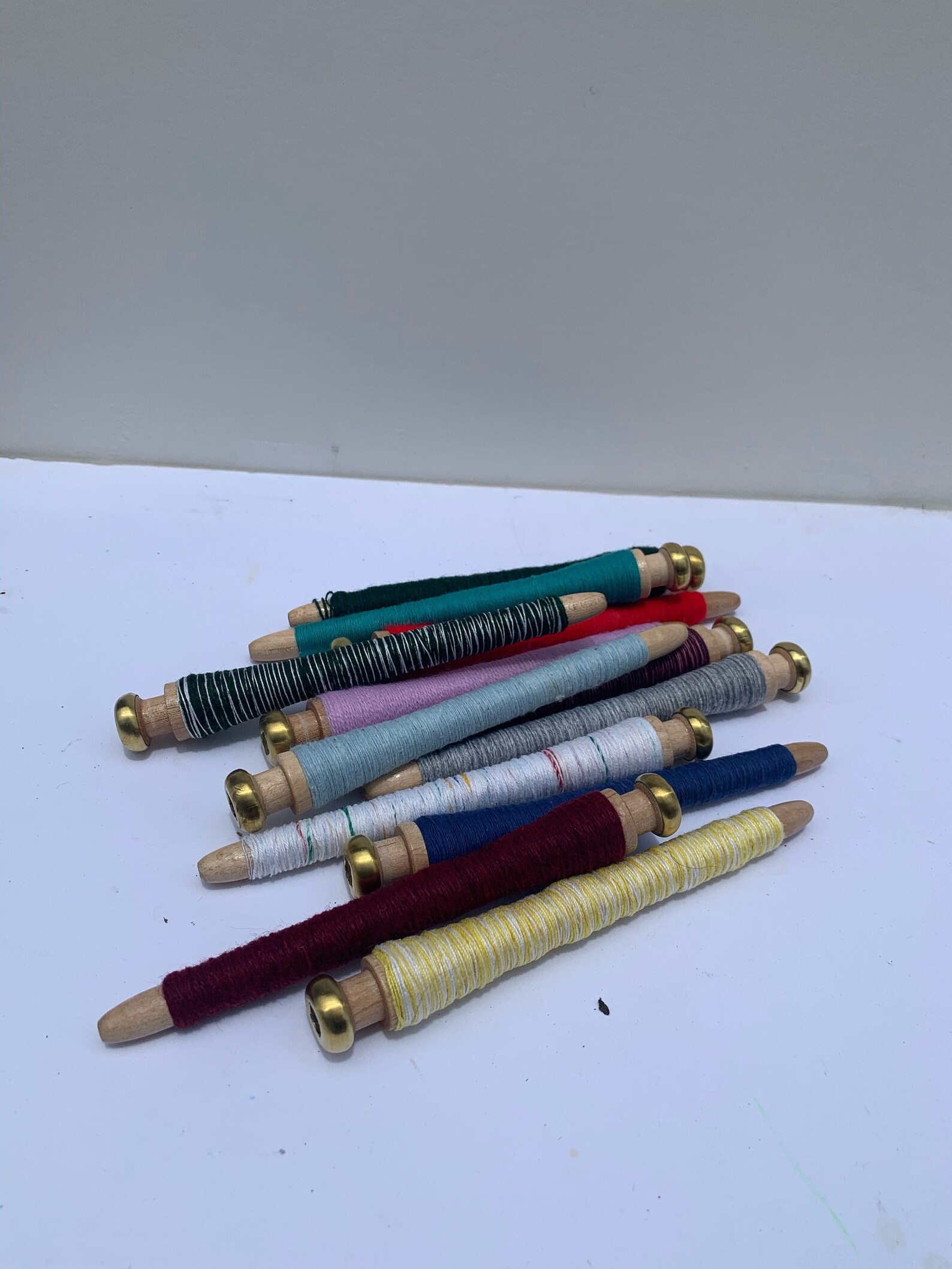 Wrapped Pen Quills, Colored Thread, Packaged, Various Color Choices