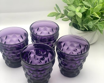 Juego de 4 vasos Fostoria American Amethyst vintage