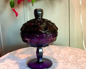 American Fostoria, jelly compote, purple, candy dish, Amethyst!