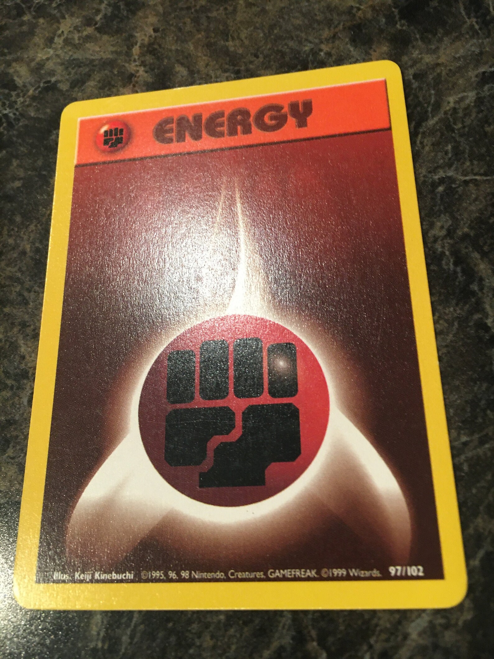 Pokemon Energy Card 97/102 Base Set 1999 Etsy