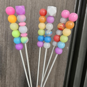 Amigurumi Sticks Rainbow Glow in the Dark und Glitter-Version (LANG)