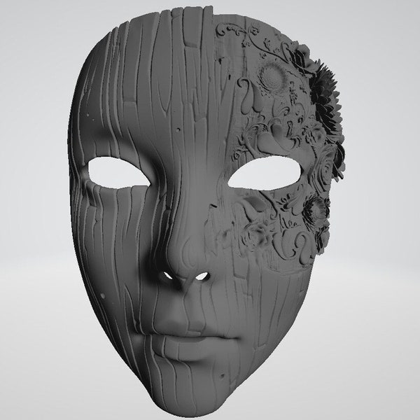 Masque Druidique Modèle 3D - Druide - Floral