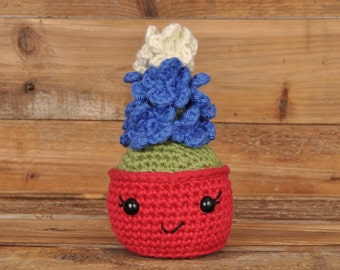 Texas Bluebonnet, Texas Flowers, Crochet Plant, Crochet Flower, Hand Made, Amigurumi, Gift for Friend, Birthday Gift, Easter Basket