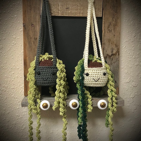 String of Pearl Hanging Plant, Crochet Plant, Crochet Cactus, Hand Made, Amigurumi, Gift for Friend, Gift for Her, Birthday Gift, Easter