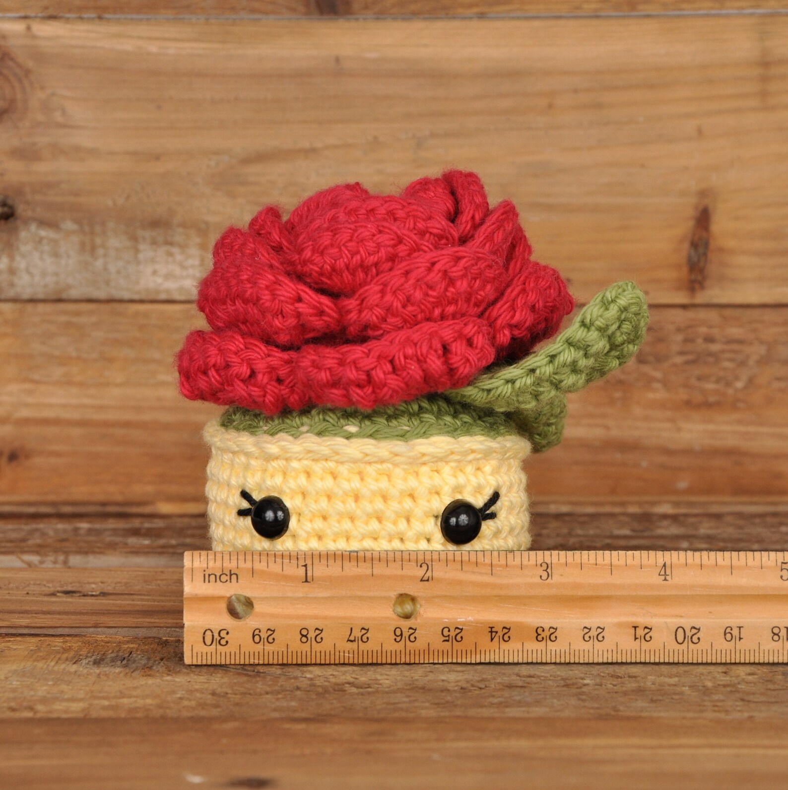 Rose Plant Red, Crochet Rose, Crochet Plant, Crochet Cactus, Hand Made ...