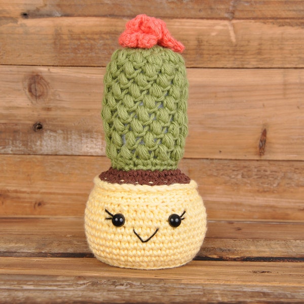 Pineapple Cactus Yellow, Crochet Plant, Crochet Cactus, Hand Made, Amigurumi, Gift for Friend, Gift for Her, Birthday Gift, Easter Basket