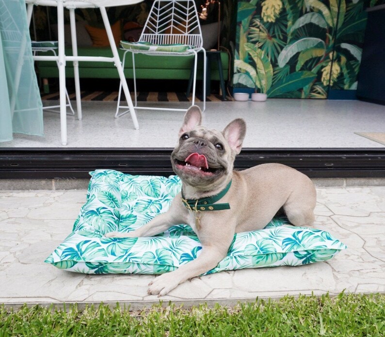 Dog Cooling Bed Tropical Print image 2