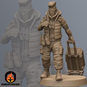 Spike Powel Cyberpunk Unit9 3D Printed RPG Sci-FI Miniature Mini Figure 32mm